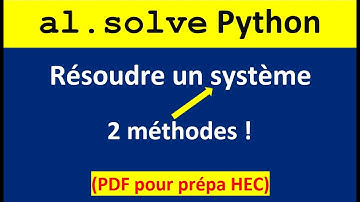 al.solve : 2 méthodes pour résoudre un système d