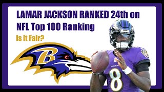 Lamar Jackson Ranked as the 24th Best Player in the NFL!!!!!