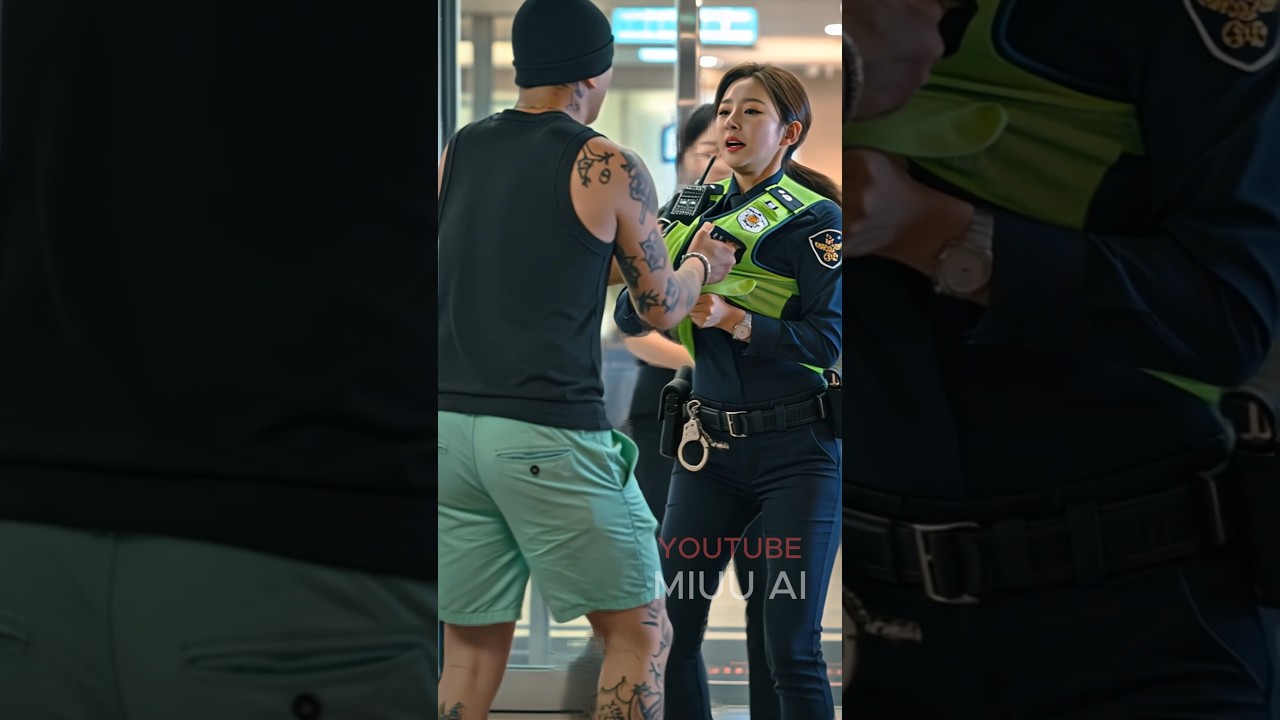 경찰은 맨손으로 그를 제압합니다 #AIart #short