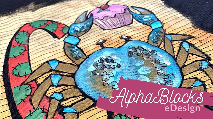 Step-by-Step Painting and Quilting Tutorial ~ C is for Crab... Alpha-Blocks eDesign!