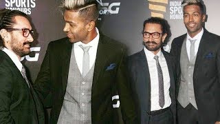 Aamir Khan And Hardik Pandya Make Stunning Appearance At Indian Sports Honours 2017