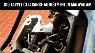 yamaha r15 valve clearance adjustment explained in മലയാളം, do it under your risk dont damage vehicle