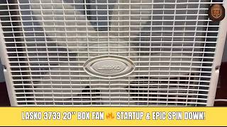 2015 Lasko 3733 20” Box Fan | High-Speed Startup & Spin Down Showcase
