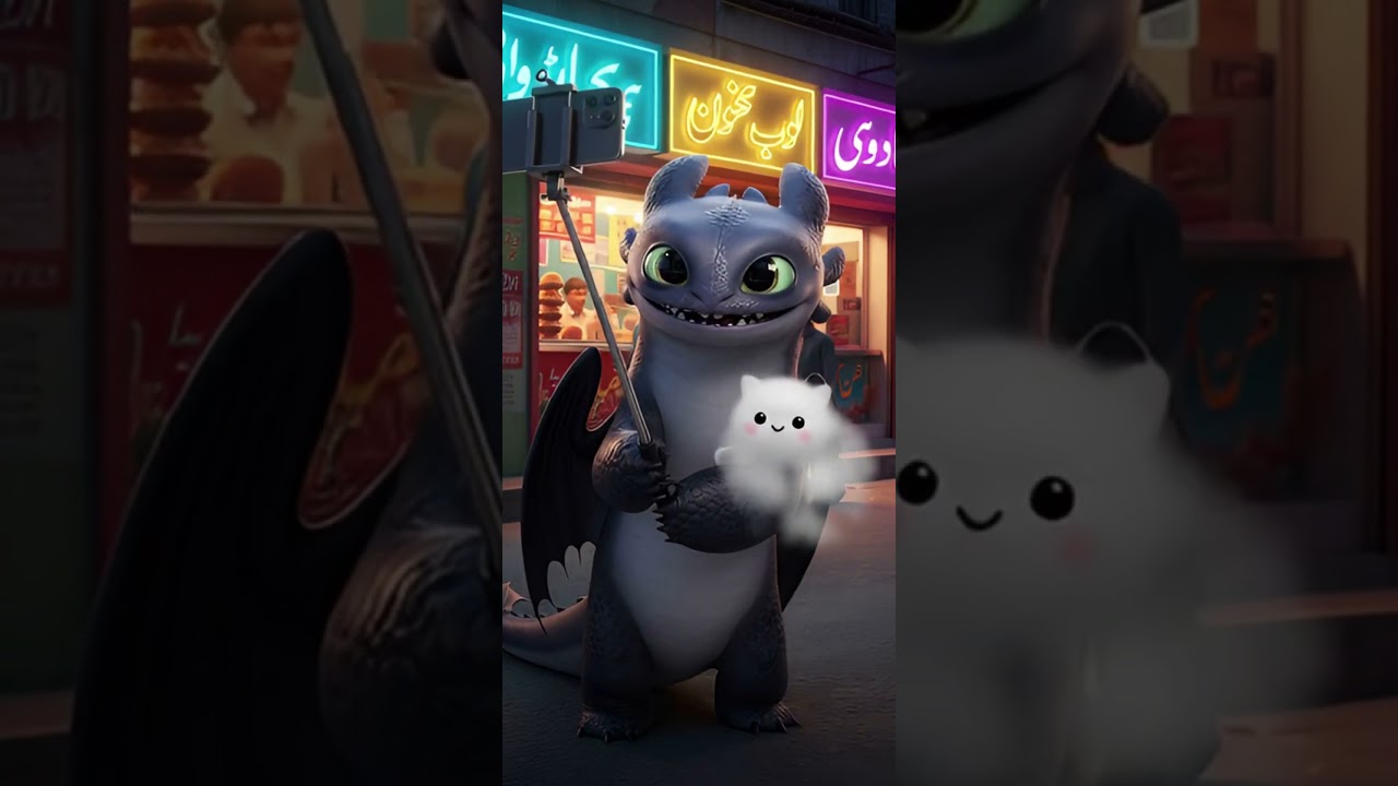 Toothless at a Pakistani Burger Shop |Pixar-Style Animation in 8K  