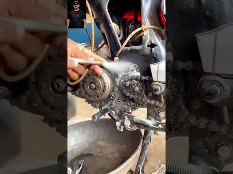 غسل جنزير الدراجه الناريه بعد الزيت