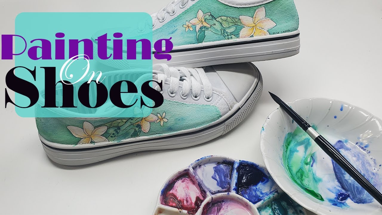 Painting on my Shoes with Watercolor, Testing out Watercolor Ground ...