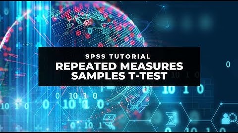 SPSS Tutorial: Dependent/repeated measures/paired samples t-test