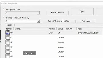 Okuma OSP CNCs:  How to create an image of the System Floppy Disks in OSP format (OSPFDEXP.EXE)