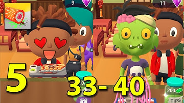 Sushi Roll 3D - Walkthrough Part 5 Levels 33 - 40 + VIP GUEST + BONUS SPICES | Gameplay Android