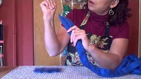 Wet felting 4- laying out the wool