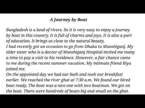 A Journey by Boat Composition  