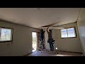 Hanging drywall in our abandoned house
