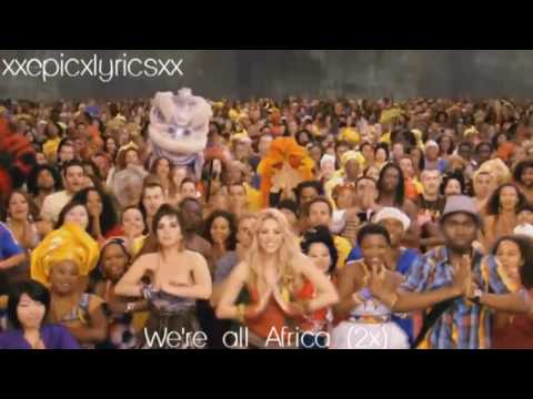 Shakira - Waka Waka {with Lyrics on Screen}