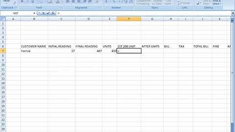 How to make Electricity Bill in MS Excel