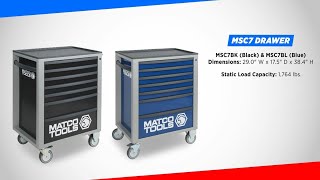 TWO DRAWER SERVICE CART BLUE MSC2-BL