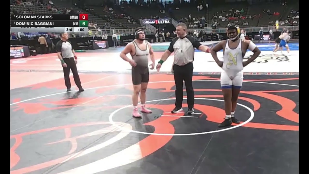 2026 Nebraska High School Wrestling Class A Hwt 5th place match, Dom Baggiani, MW vs Starks, North 