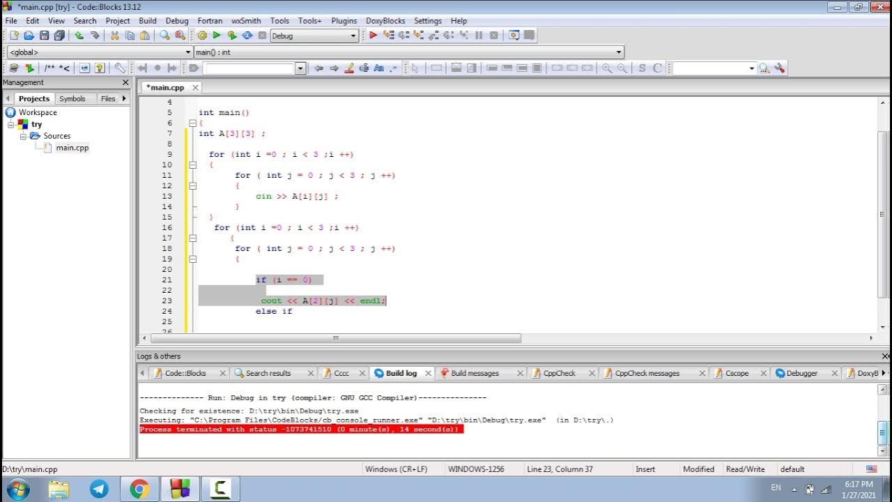 C++ program to replace the elements of first row with the elements of