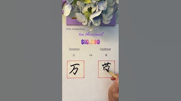 Simplified VS Traditional Chinese - (万 & 萬) #chinesecalligraphy #chinesecharacters #language #shorts