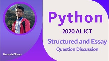 Python 2020 ICT Question Discussion - Structured and Essay