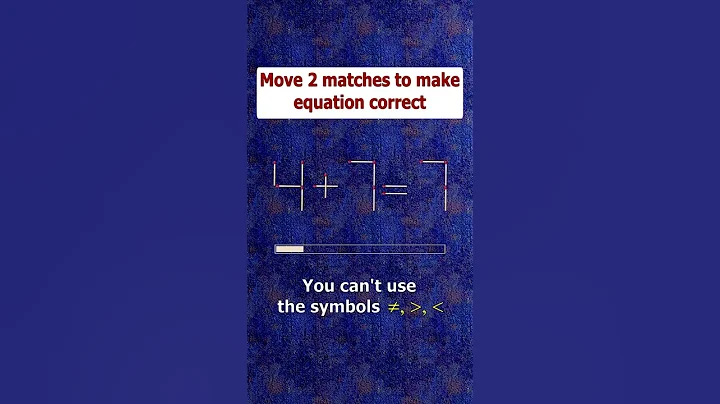 Fix the equation 4+7=7 by moving 2 sticks #shots #puzzles #logicpuzzles #mathspuzzle #hindipuzzles
