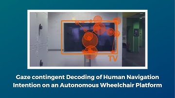 Gaze contingent Decoding of Human Navigation Intention on an Autonomous Wheelchair Platform