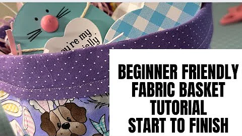 BEGINNER FRIENDLY FABRIC BASKET TUTORIAL START TO FINISH!🐰🐣🌸SPRING BASKETS