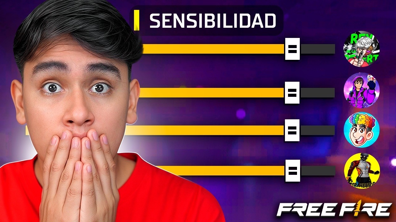 Probé SENSIBILIDADES de YOUTUBERS FAMOSOS y descubrí al mejor!!😱🔥Free Fire