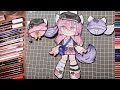 How to make paper doll gacha life  diy  draw so easy anime