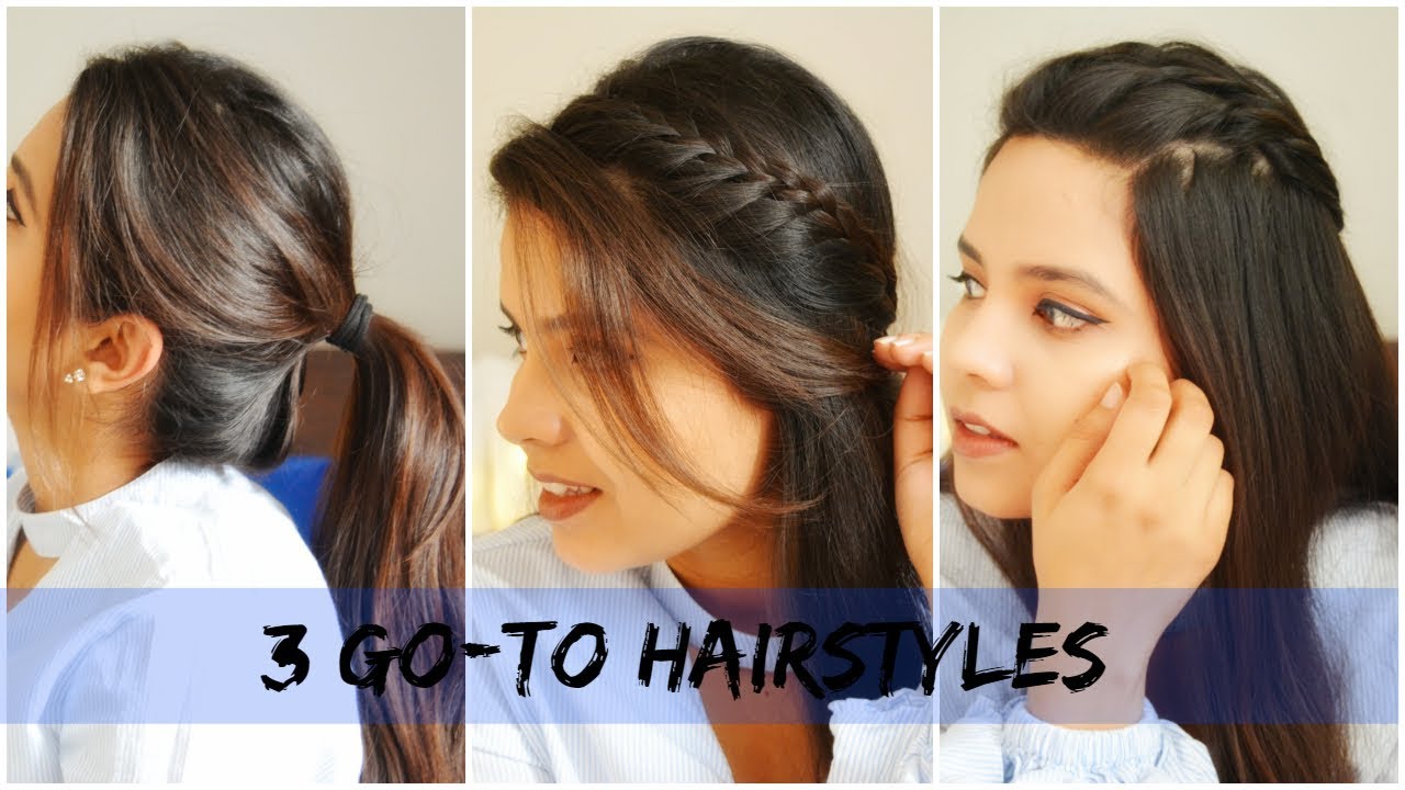 3 Easy College Hairstyles| Simply Braided - YouTube