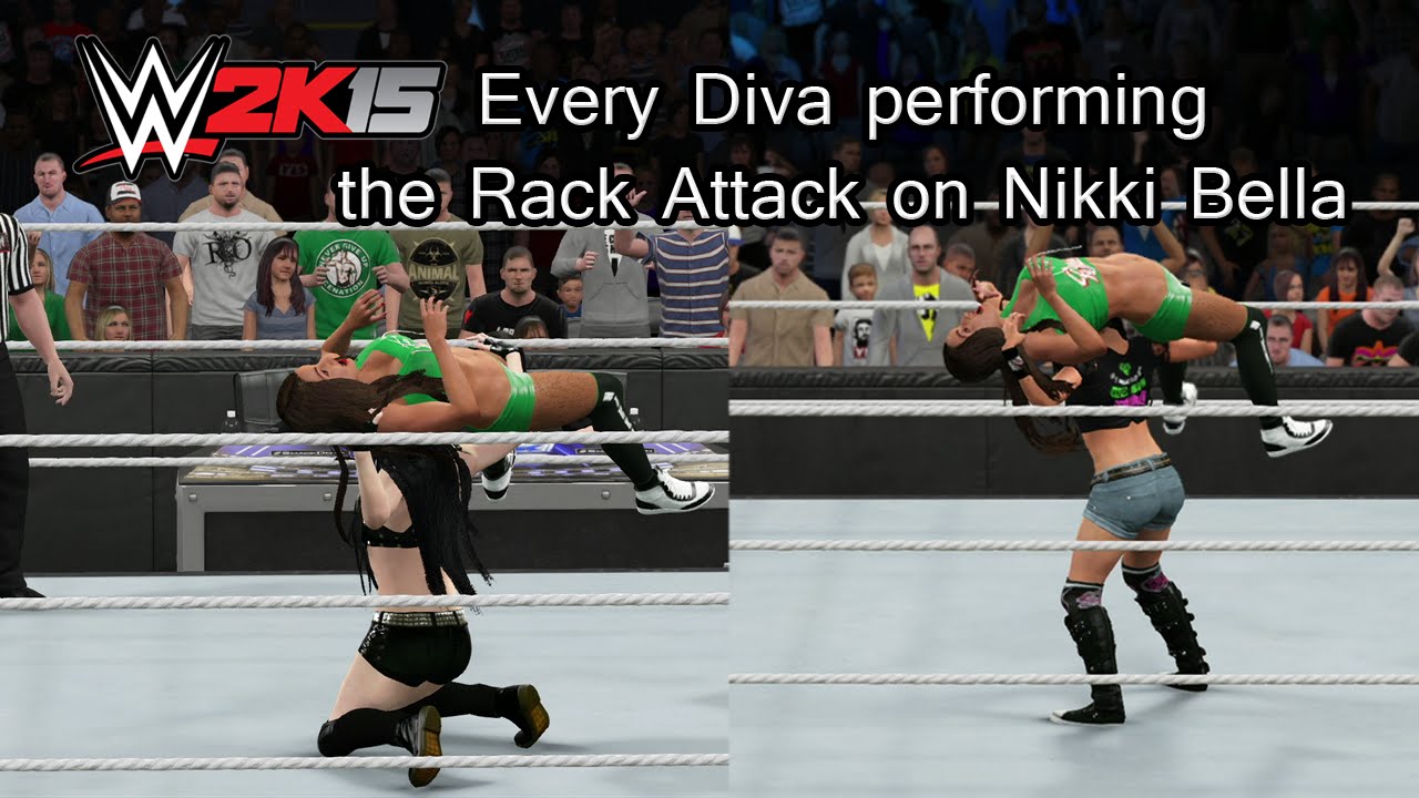 Wwe 2k15 Ps4 Every Diva Performing The Rack Attack On