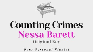 Counting Crimes - Nessa Barrett (Original Key Karaoke) - Piano Instrumental Cover with Lyrics