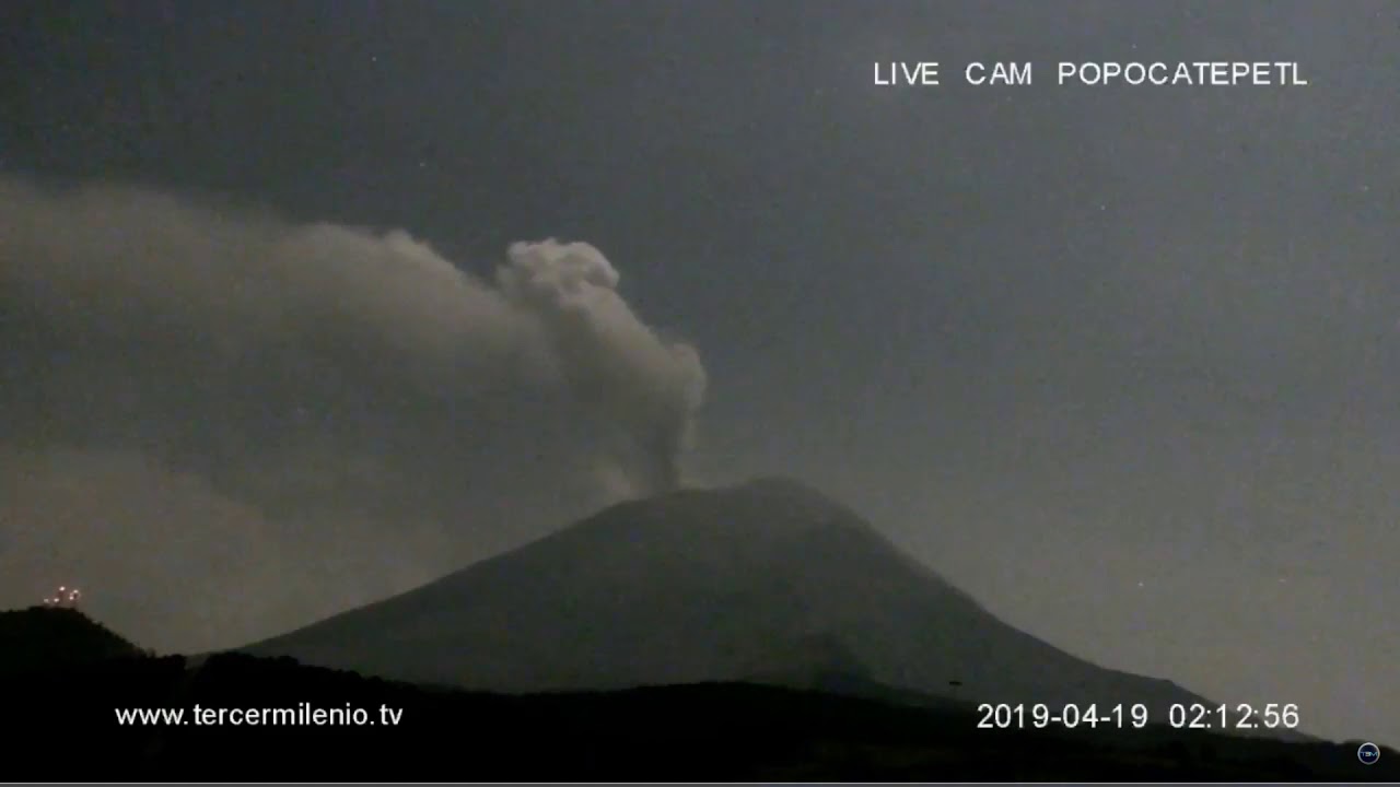 April 19, 2019 ~ Full Moon Light ~ Popocatepetl Volcano, Mexico lavallette beach