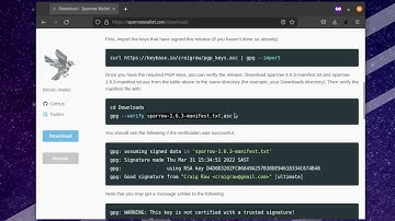 Sparrow Wallet - Download And Verify