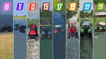 Fs09 vs Fs11 vs Fs13 vs Fs15 vs Fs17 vs Fs19 vs Fs22 vs Fs25 | Driving in Water