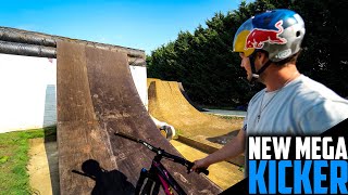 BUILDING AND RIDING THE NEW COMPOUND MEGA KICKER!!