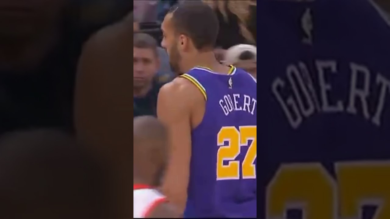 Rudy Gobert Slaps A Water Bottle  