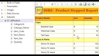 SSRS  - How to create a stepped or block format report
