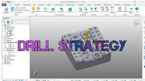 hole features sets l how to use drill strategy l powermill 2018