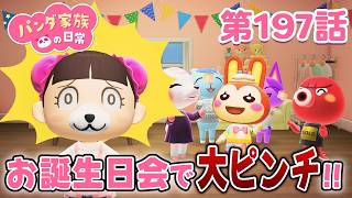 【あつ森アニメ】パンダ家族の日常 第197話「お誕生日会で大ピンチ!!」