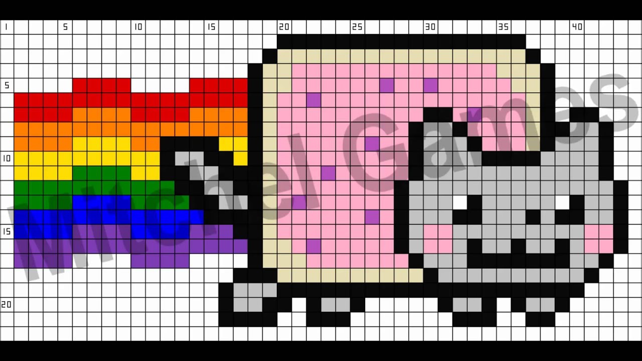 Featured image of post Nyan Cat Pixel Art Minecraft / Un pixel art nyan cat dans minecraft !