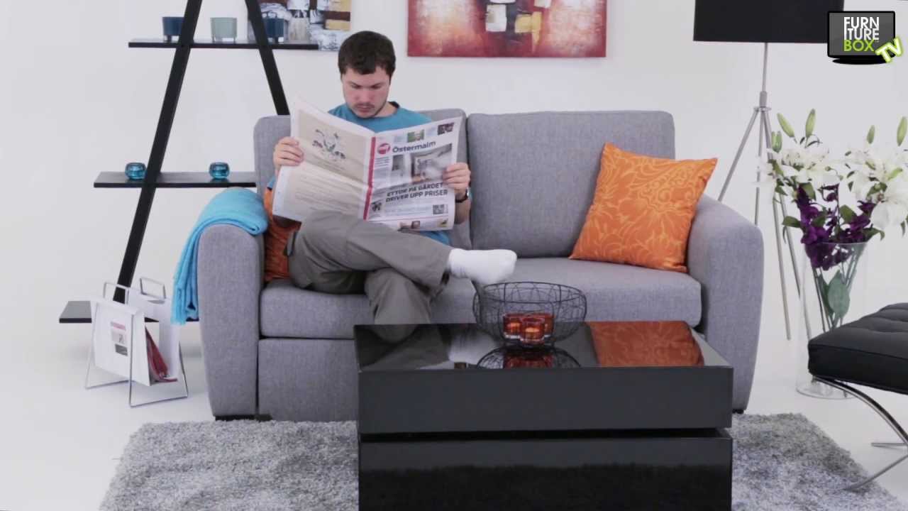 FIX Bäddsoffa Grå Furniturebox YouTube FIX Bäddsoffa Grå Furniturebox YouTube