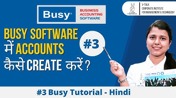 How to Create Accounts Group in Busy ! Busy Tutorial in Hindi Lesson 03 ! #vtalkinstitute #busy !