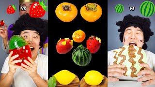 ASMR FRUITS CAKE, WATERMELON, strawberry, dragon fruit 🍉🍓 EATING SOUNDS MUKBANG 먹방