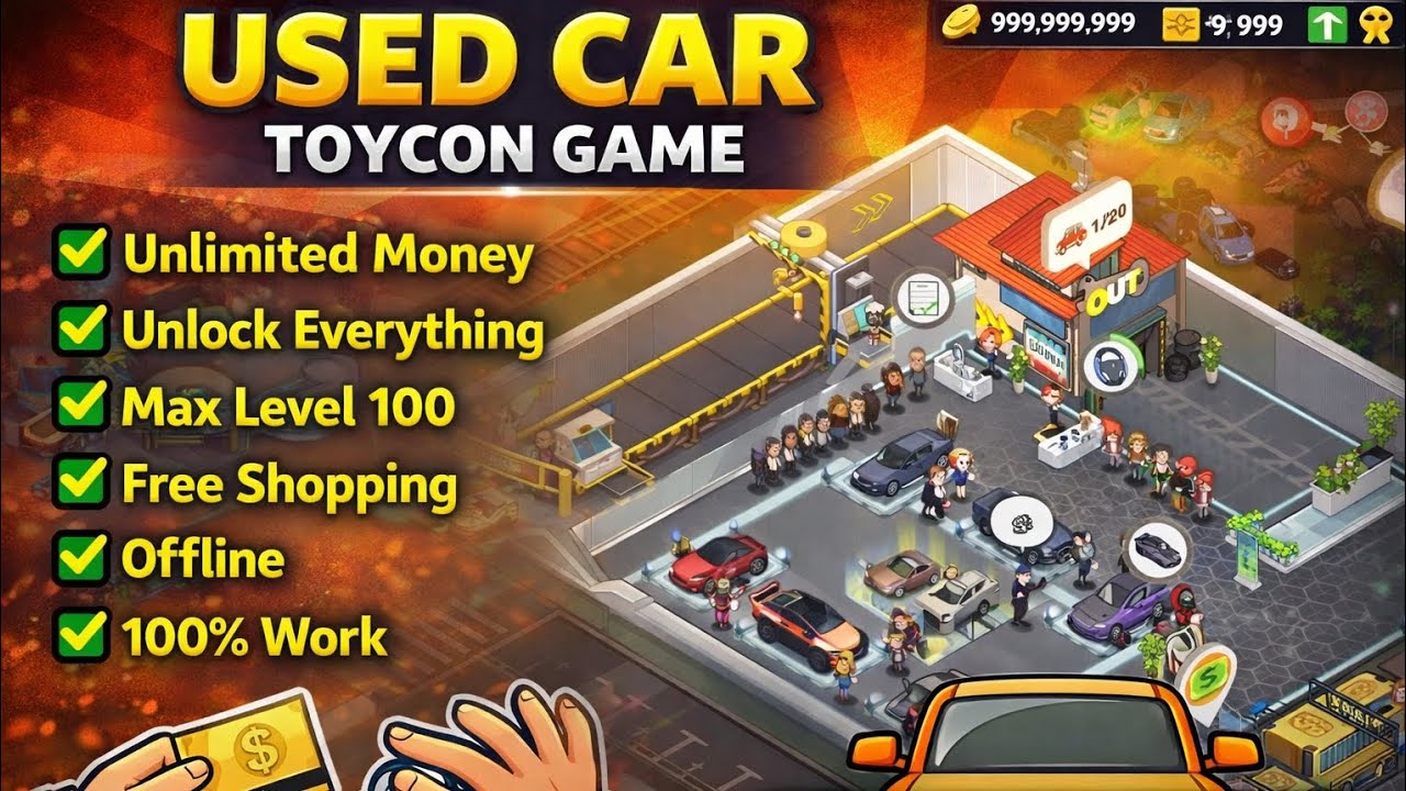 Download Used Car Toycon Game New Vip Max Mod Manu Apk No Ban - Unlimited Money, Unlock All