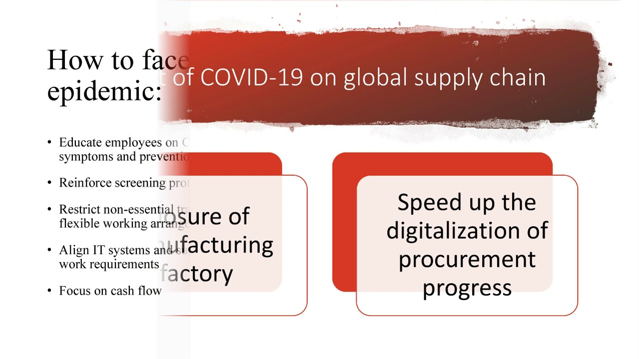 Impact of COVID-19 on global supply chain and how to face this epidemic ...