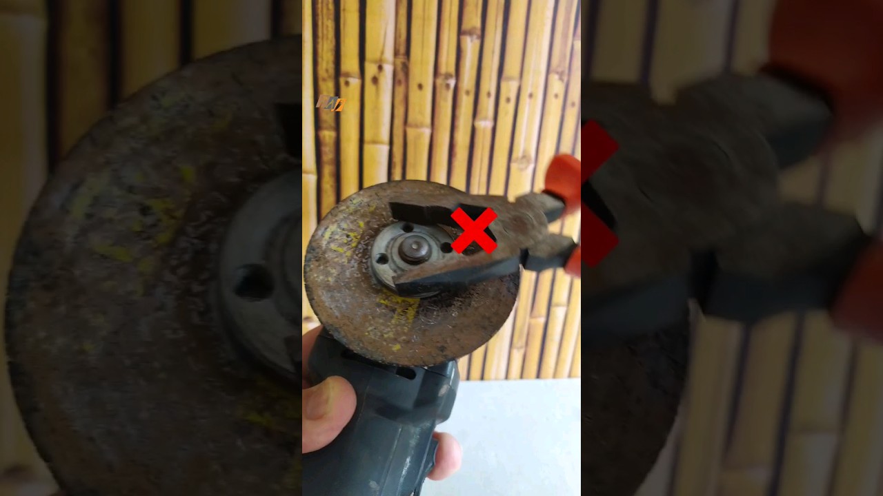 como posso facilmente trocar o disco da esmerilhadeira sem a chave?