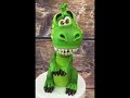Динозавр из мастики /Green dinosaur /Dinossauro verde/how to make a dinosaur rex cake topper
