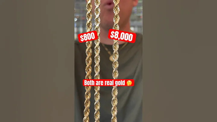 $800 vs $8,000 real gold chain #gold #ropechain #jacoje