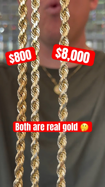 $800 vs $8,000 real gold chain #gold #ropechain #jacoje