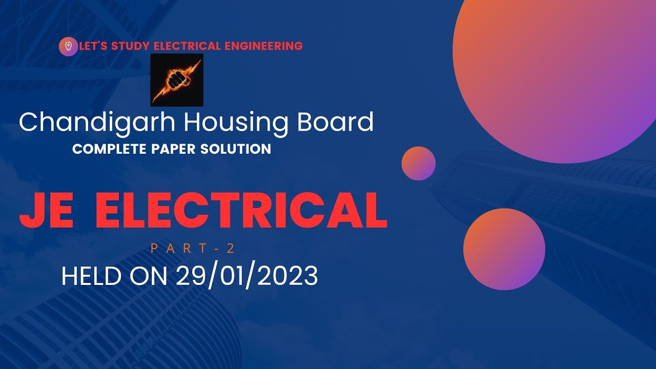 Chandigarh Housing Board JE Electrical Paper Solution aeelectrical jeelectrical hp hppsc 